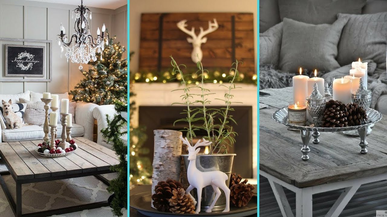 ❤DIY Shabby chic style Christmas Coffee Table decor Ideas | Christmas Home decor ❤ | Flamingo Mango|