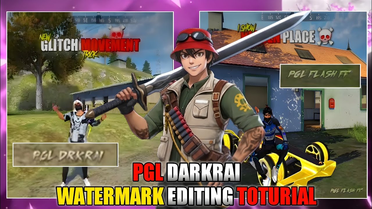 PGL DARKRAI 🔥 WATERMARK EDITING TOTURIAL 💯 PGL FLASH 💀 WATERMARK EDITING TOTURIAL 💯