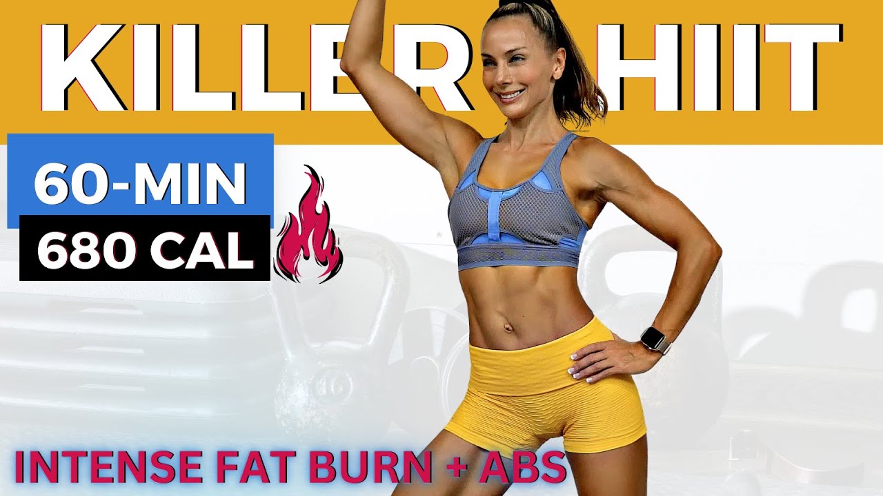 60-MIN LOW-IMPACT FAT KILLER HIIT WORKOUT (lean out fast, bodyweight full body burn + abs workout)