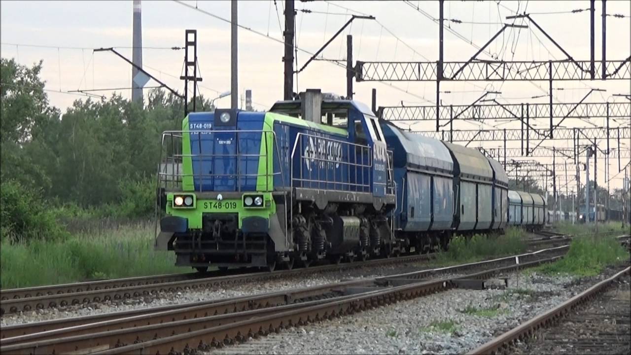 Wieczorne pociagi na stacji Zabrze Biskupice.