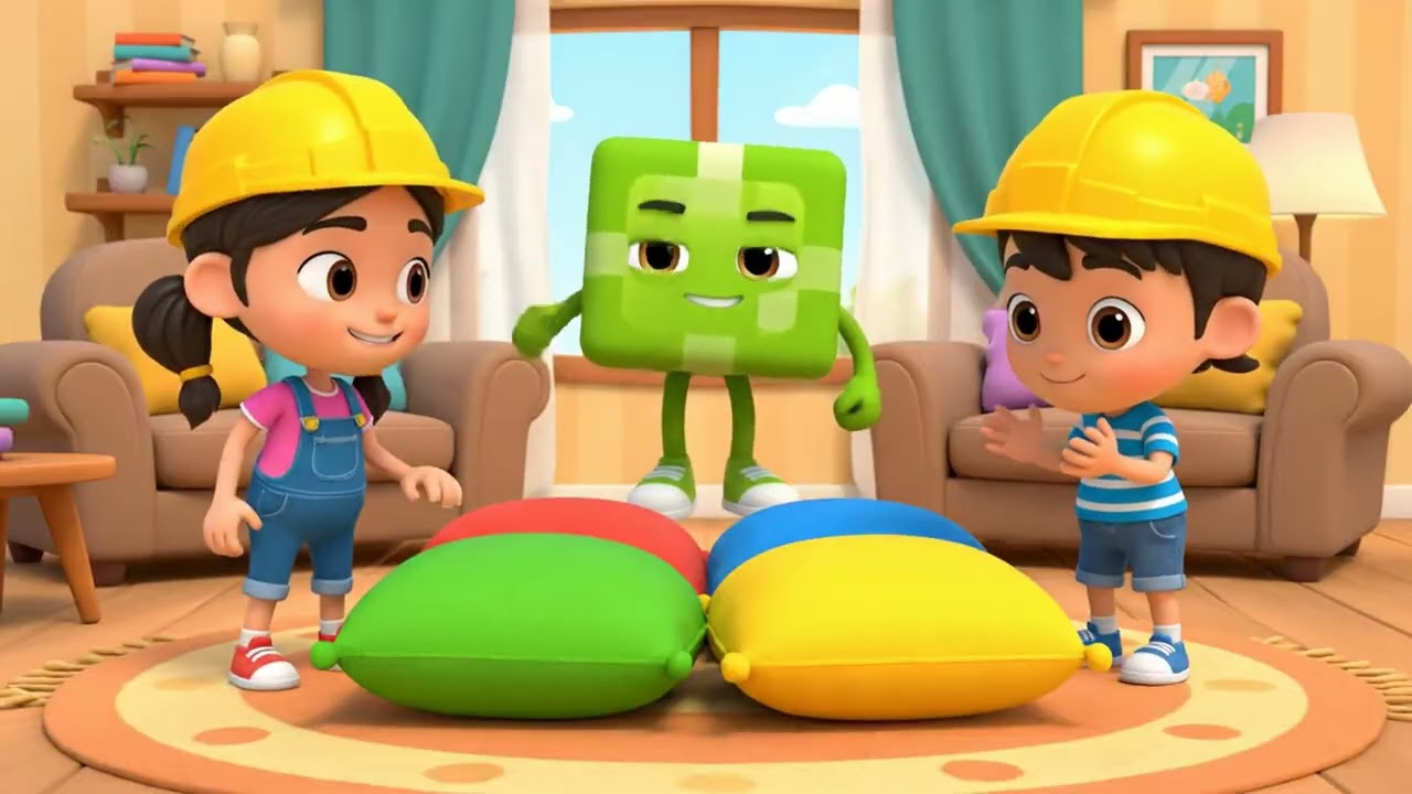 The Ultimate Pillow Fort Challenge!Build a Strong Fort with Nila, Nihad & a Blocky Friend #Learn-Pop