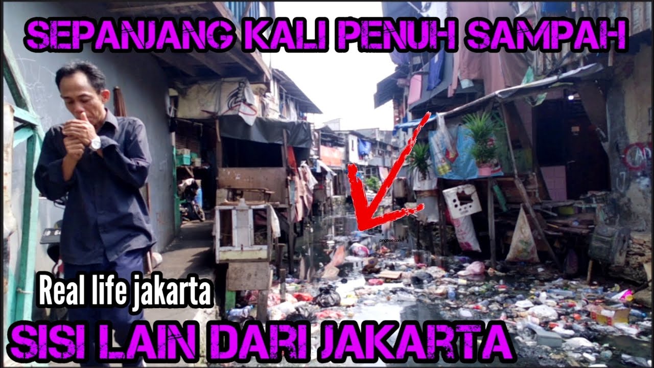 pemukiman padat sepanjang sisi rel kereta api dan sungai tanah Abang|Narrow Alley Jakarta pusat