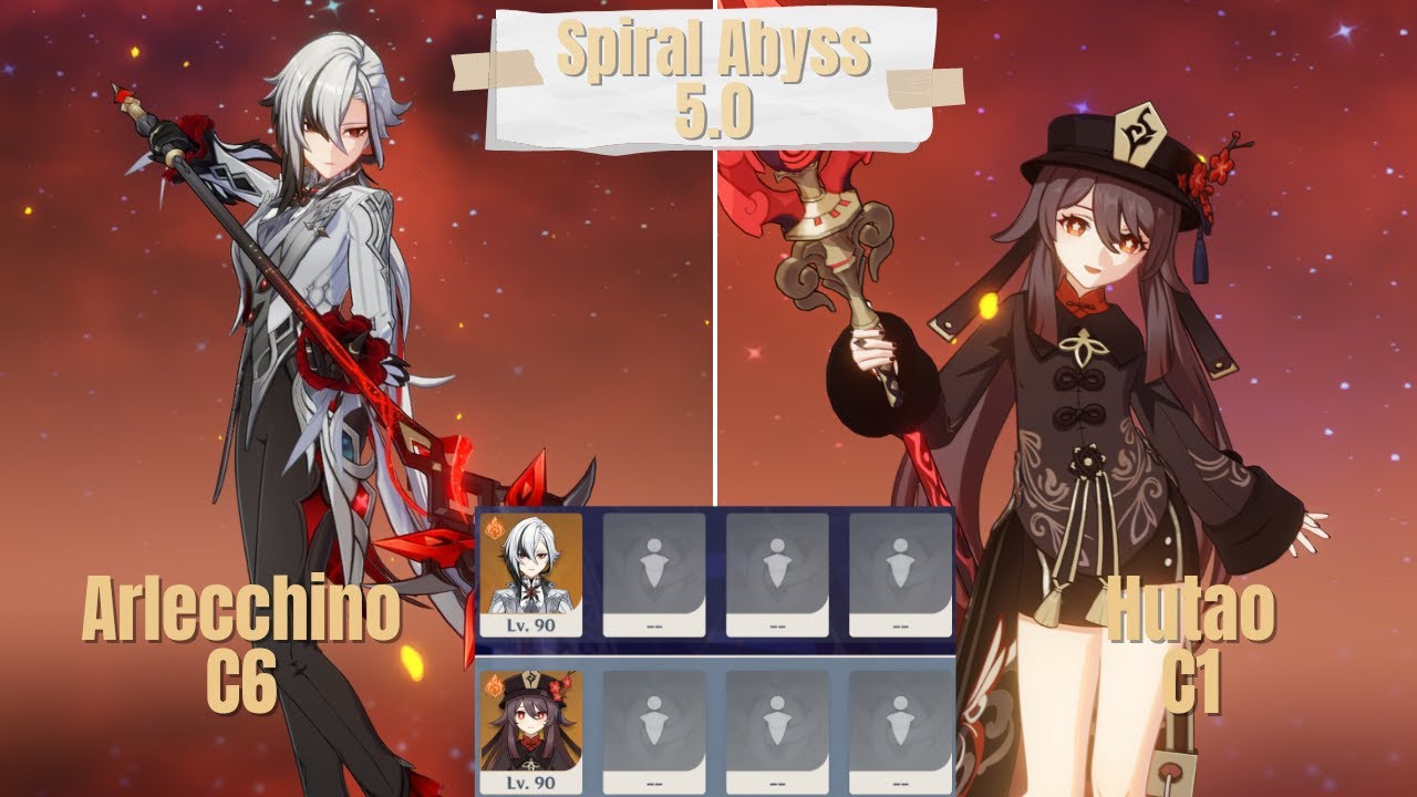 C6 Arlecchino & C1 Hutao Solo Spiral Abyss 5.0