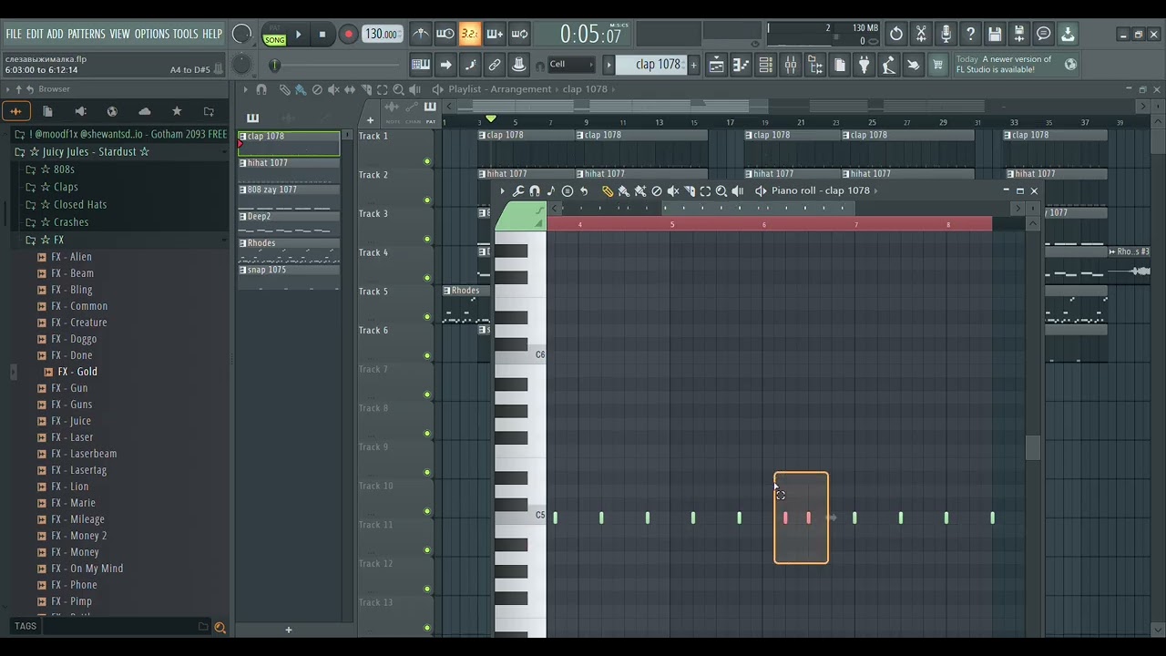 Разбор грустного бита в FL Studio Grid