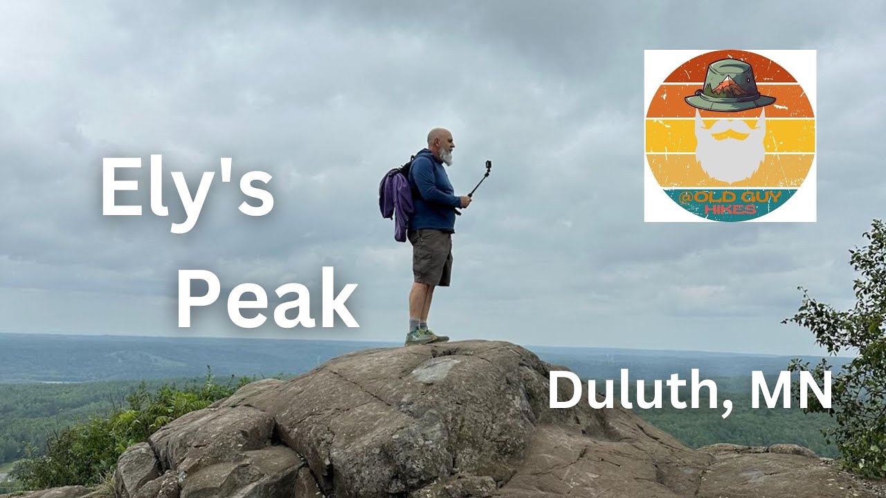 Old Guy Hikes Ely's Peak/Duluth MN, Steep and Rocky! Guest Starring Molly! Aug 26 2023