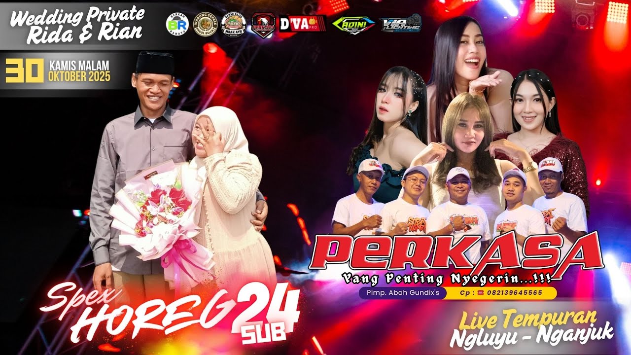 🔥🔥🔥🔴 Live Musik Balap PERKASA || Wedding Party Rida & Rian || ADINI Proff Sound System