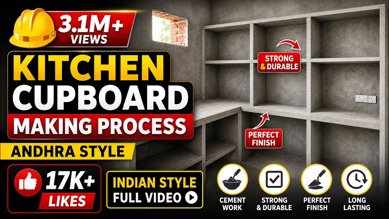 Kitchen cupboard making process ll Indian andhra style cupboard making process
