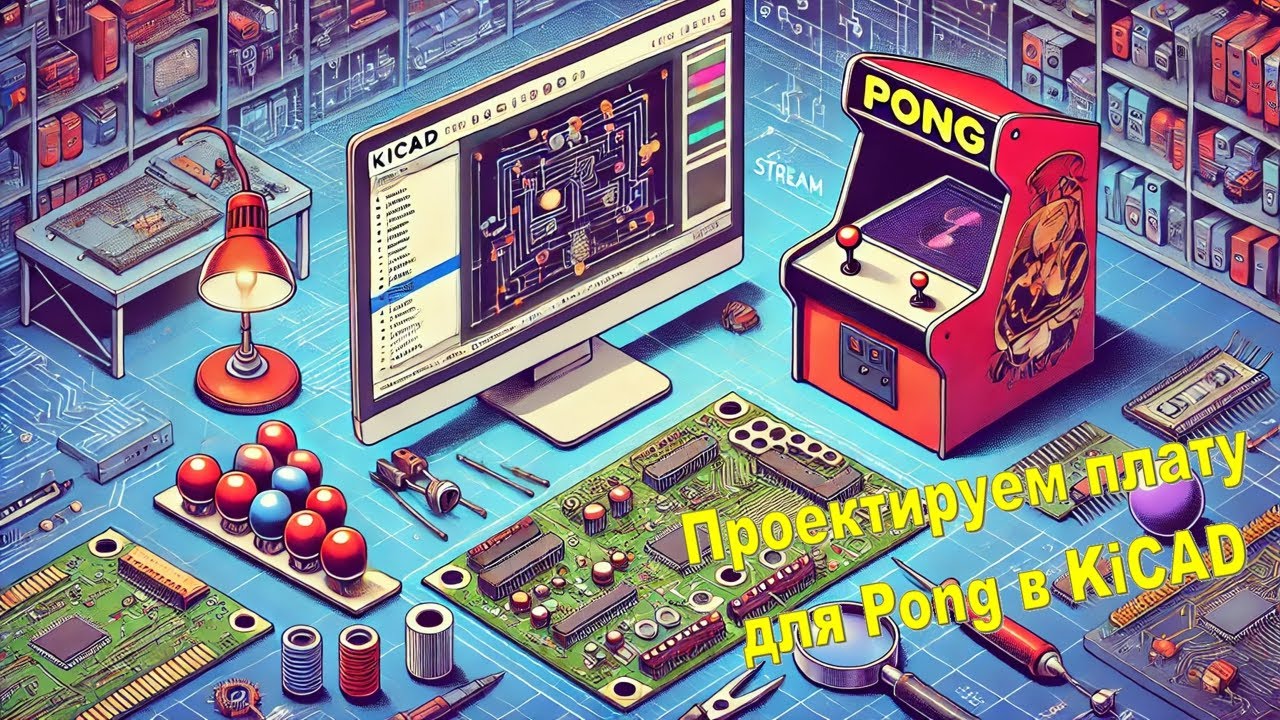 Проектируем плату для Pong в KiCAD (первый стрим)