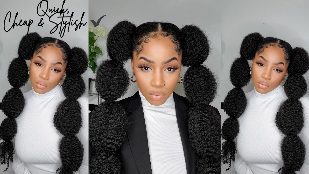 Quick, Cheap & Stylish Two Ponytails | $5 style Using Only 1 pack of Marley hair | SharronReneé