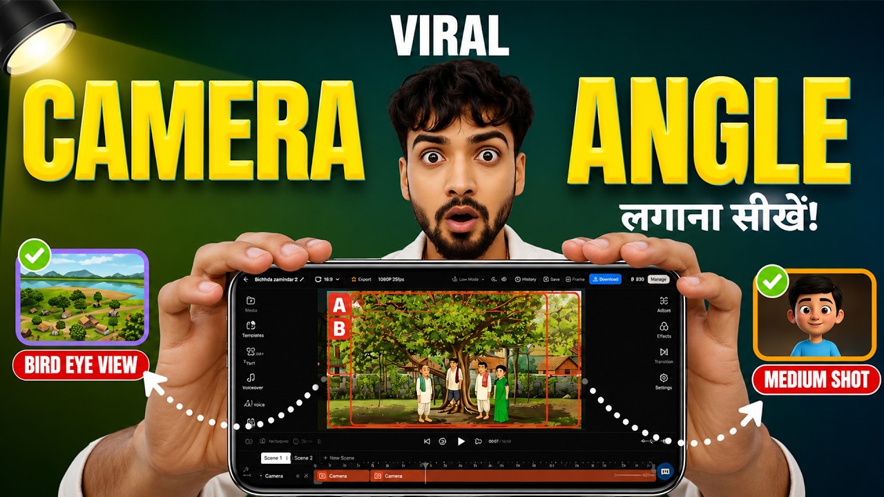 EP 06: Cartoon Camera Angles Aise Set Karo Ki Video Viral Ho Jaye 😱 Autodraft Tutorial In Hindi