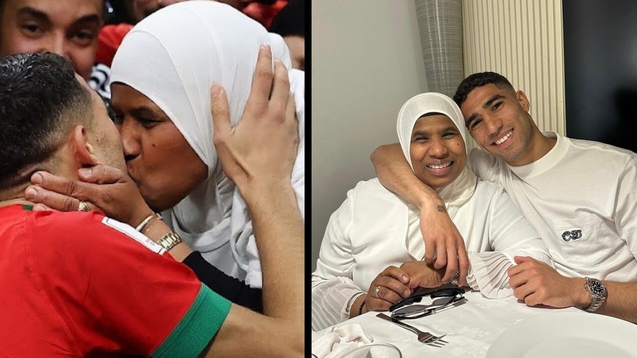 Achraf Hakimi's unconditional love for his mom Saida Mouh ❤️ #hakimi #mother #psg #morocco