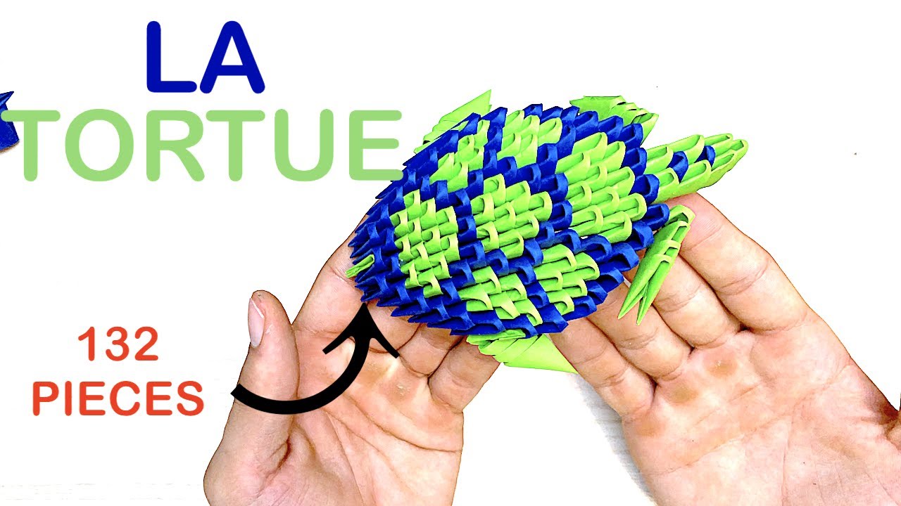 ORIGAMI 3D ⎪ LA TORTUE