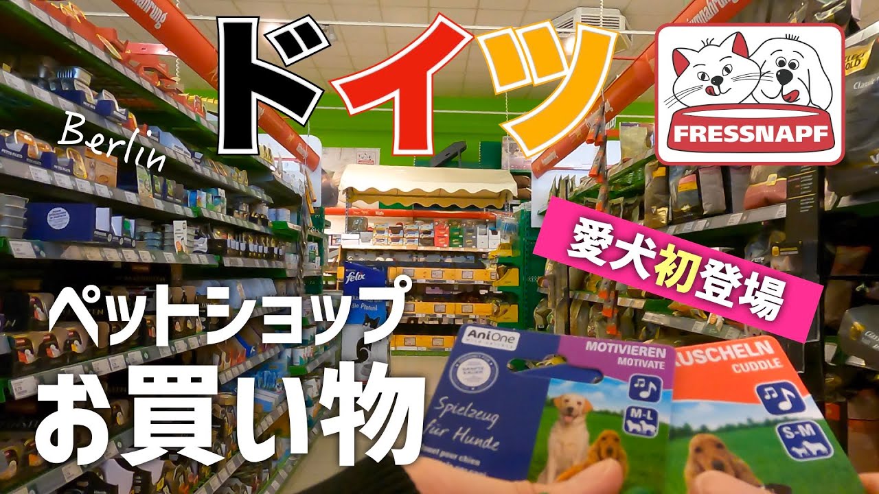 【海外ペットショップ】愛犬初登場🐶❤️ドイツ在住夫婦 帰国前の買い物ルーティン｜FRESSNAPF お土産編｜海外生活