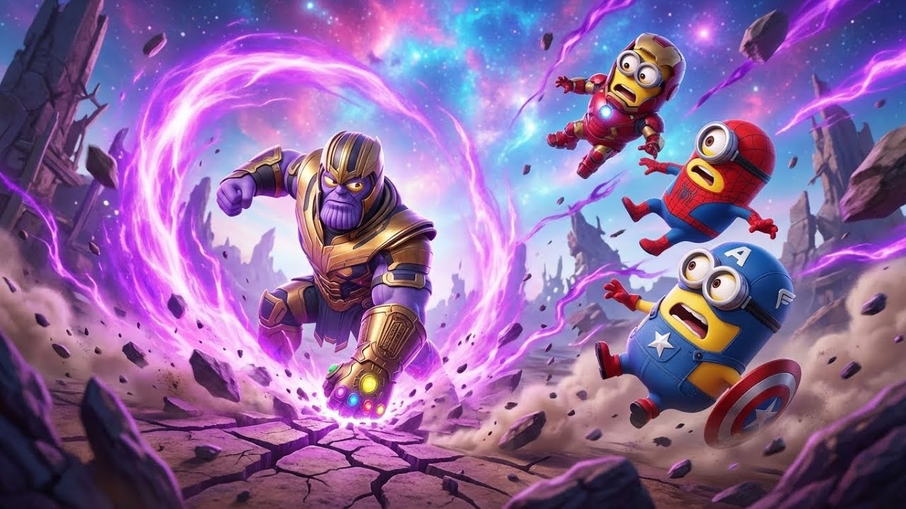 Thanos Vs Iron Minion! 🥊  Power Stone Punch Gone Wrong | Funny Minions Animation