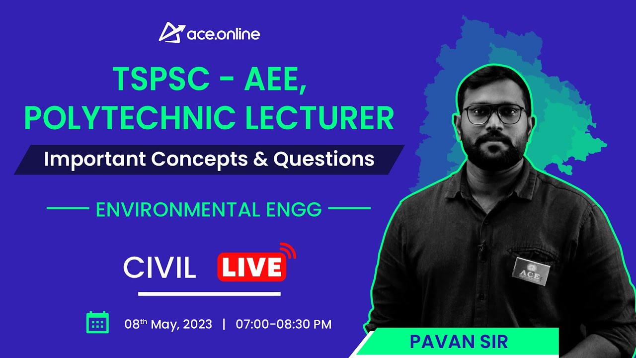 Environmental Engg: TSPSC - CIVIL - AEE, Polytechnic Lecturer | Imp Concepts & Questions |ACE Online