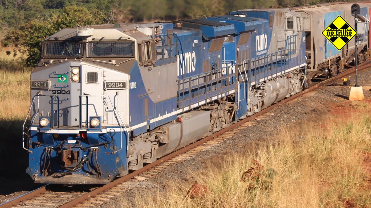 Trem da Rumo em Alta Velocidade no Mato Grosso do Sul