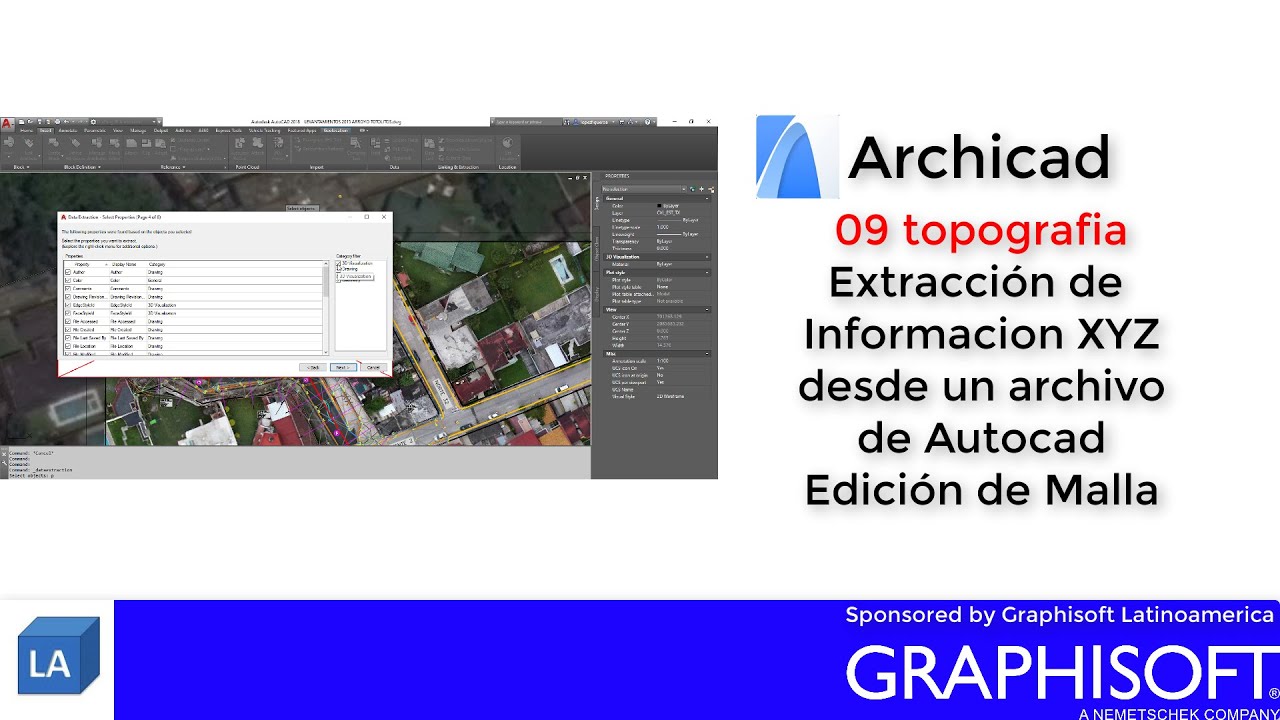 Archicad 09 topografia extracción de información xyz desde un archivo de autocad
