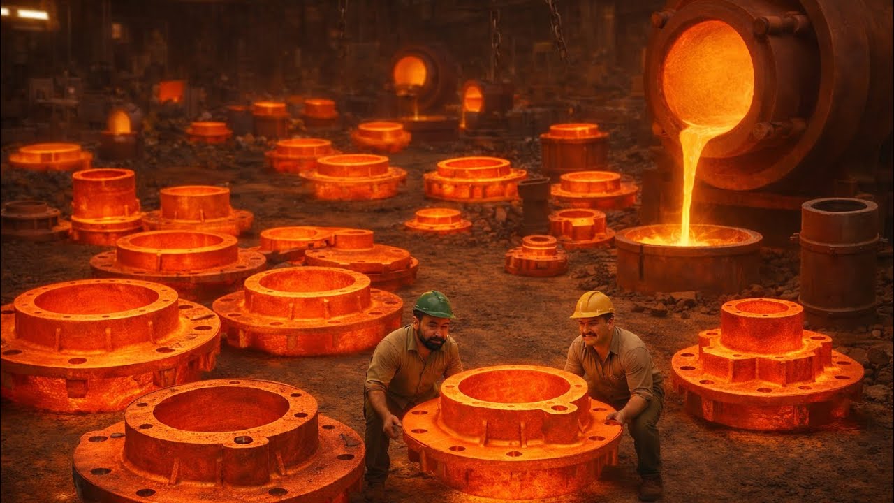 Massive Truck Brake Housing Production | Old Foundry Casting with Limited Equipment