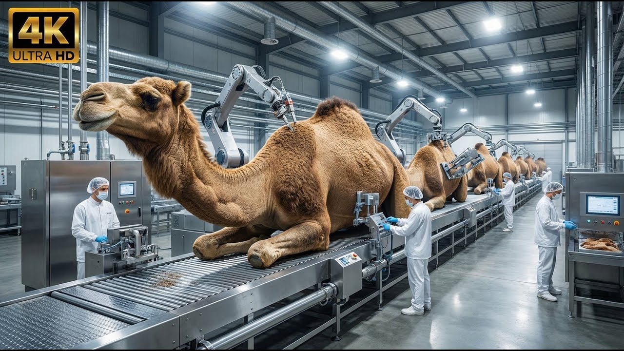 Inside a Modern Camel Factory: From Farm To Market (Full Process)