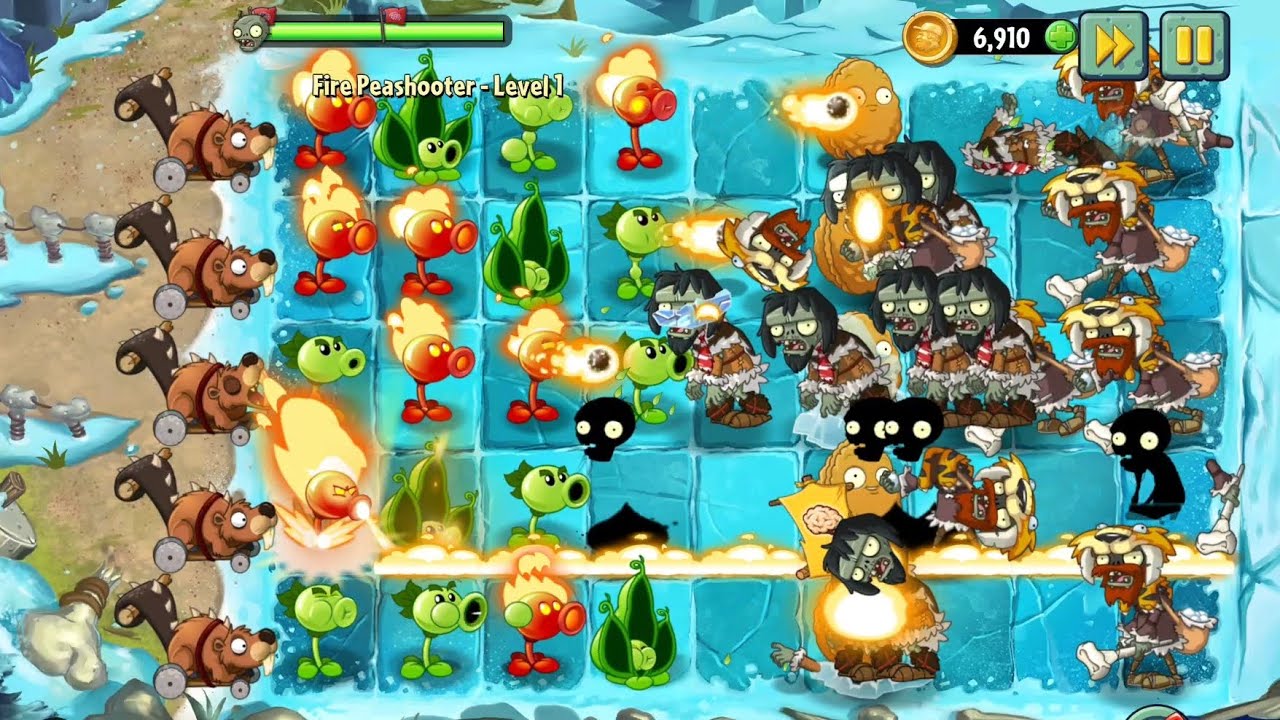 Fire  Peashooter Level 1 Plant Vs Zombie 2 