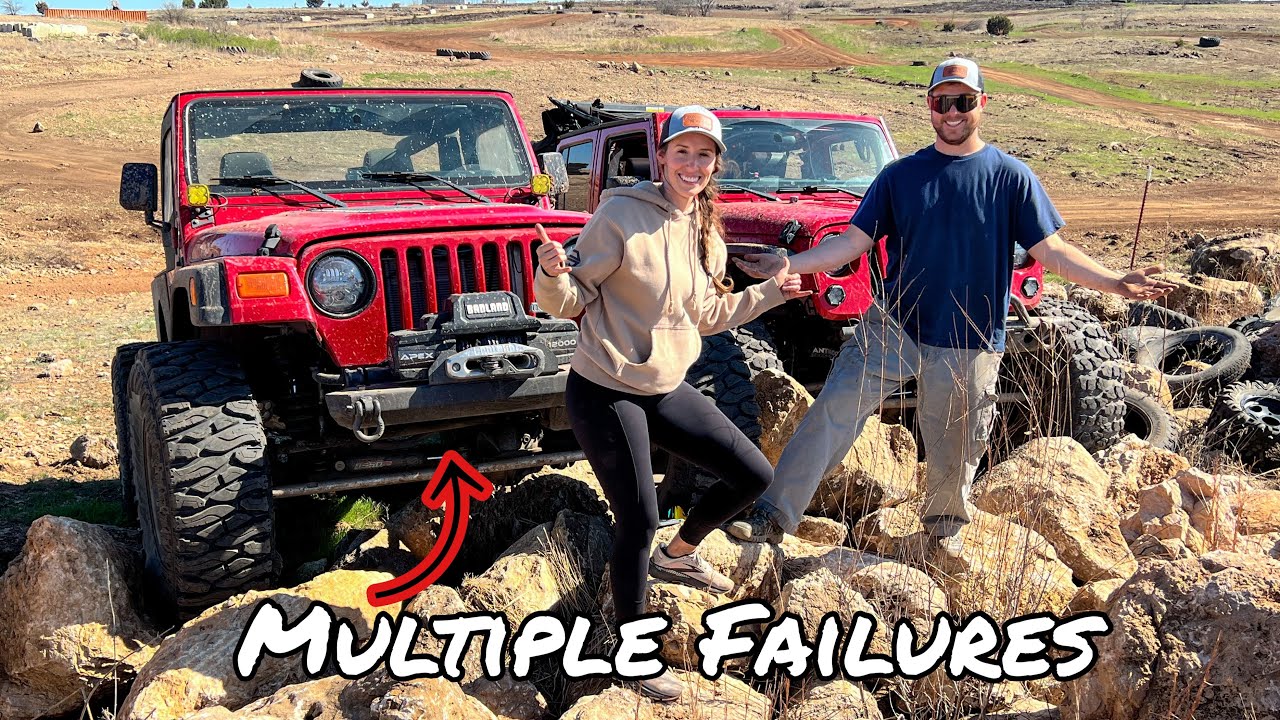 Our FIRST Time Offroading Both Jeeps!! Until She Broke Hers..