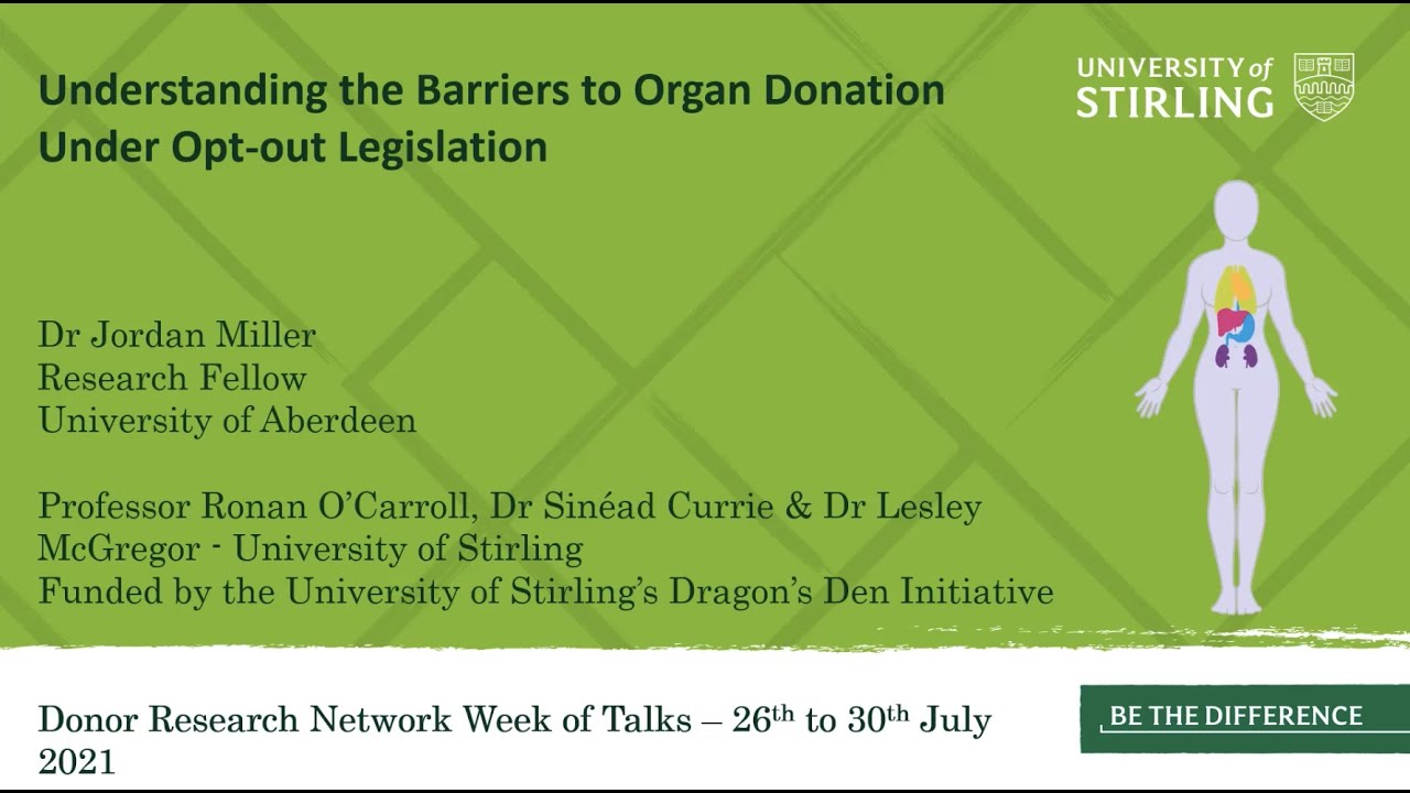 Understanding the barriers to organ donation under opt-out legislation- Jordan Miller