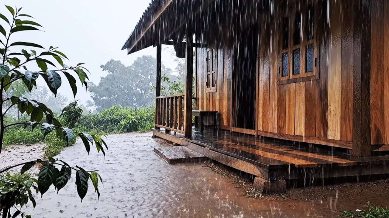 Som De Chuva Natural Na Madrugada 🌧️ Deixe O Sono Profundo Chegar Fácil