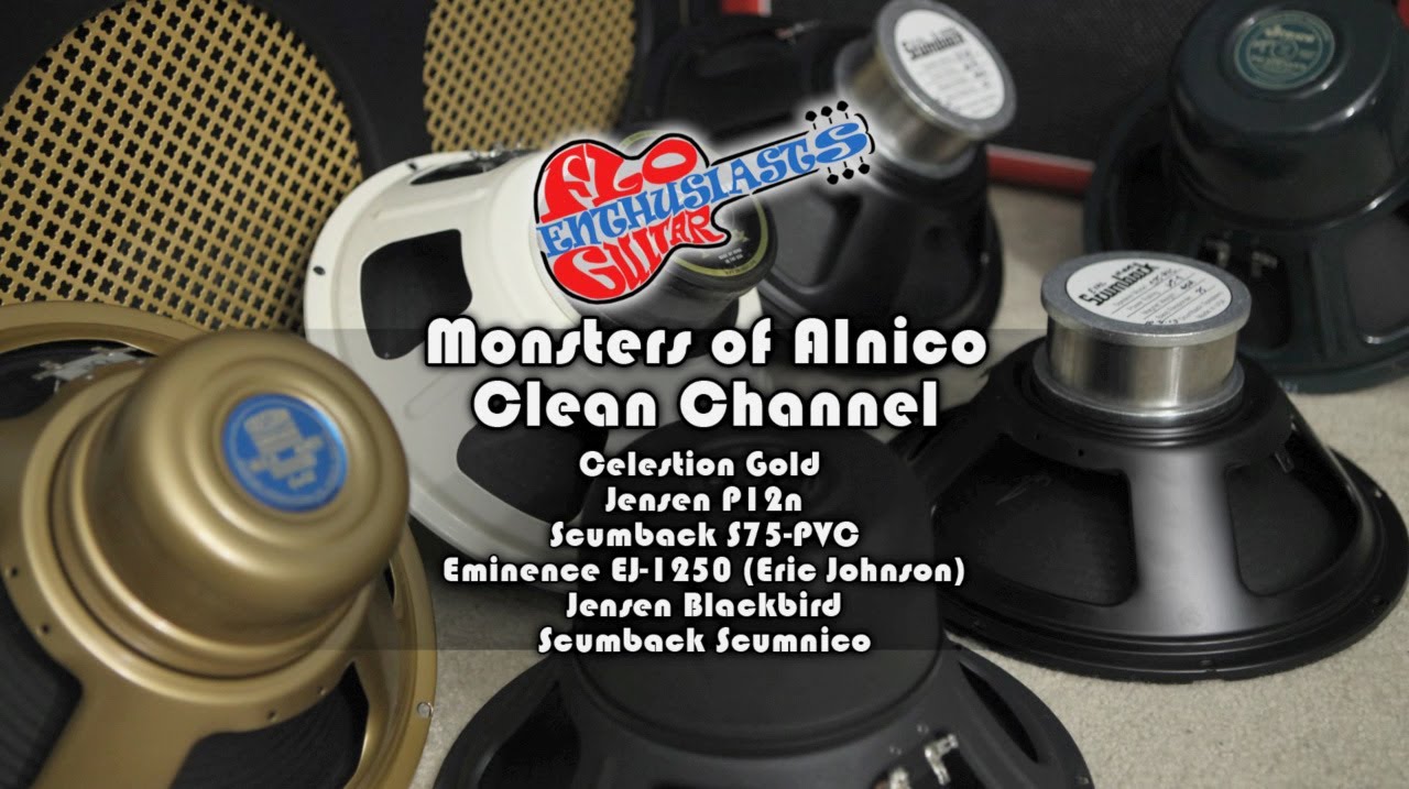 Monsters of Alnico Speaker Shootout -Clean Settings- Celestion Gold, EJ-1250, Scumnico, Blackbird