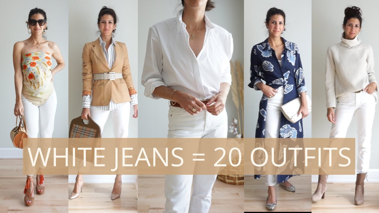 20 Ways to Style One Pair of White Jeans | Slow Fashion | How to Style Basics
