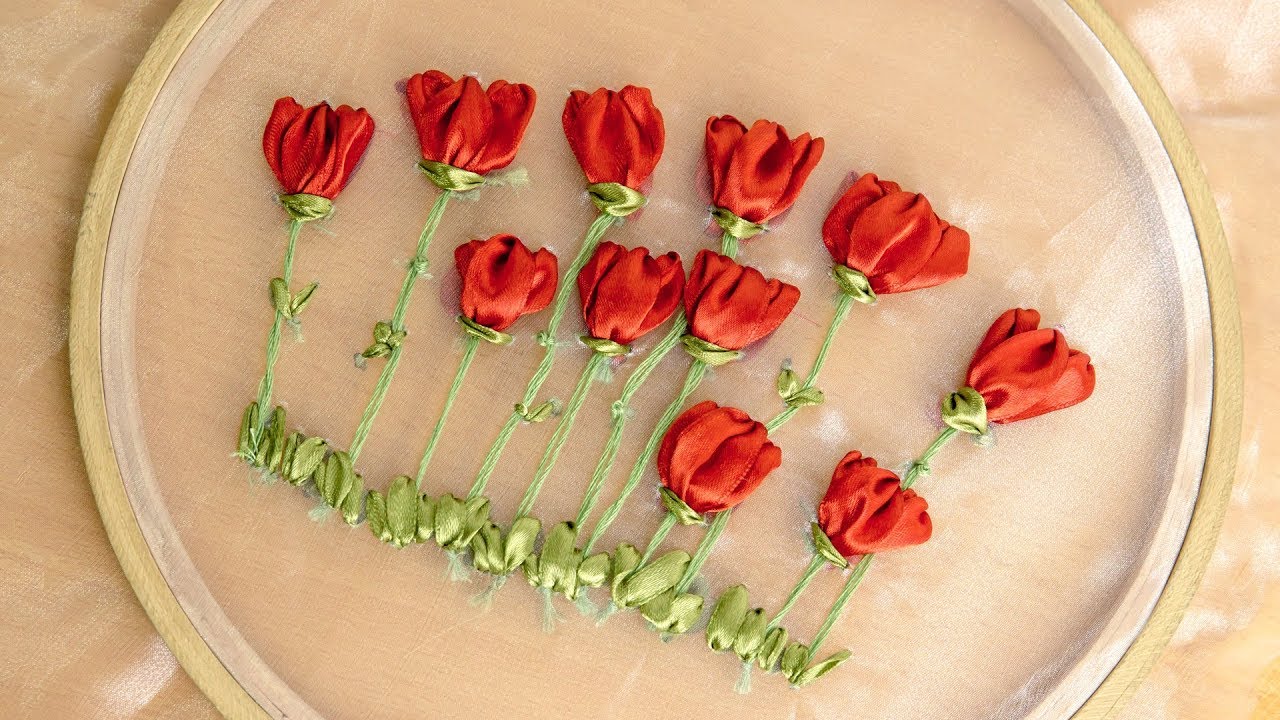 Stitching Flowers for Decorations: DIY Ribbon Embroidery