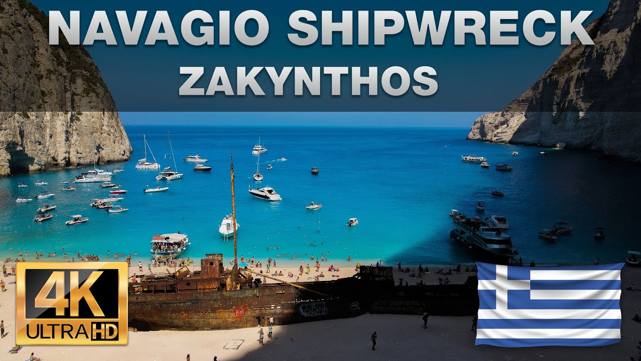 🇬🇷 Zakynthos - Navagio Shipwreck Beach by drone (4K 60fps UHD)