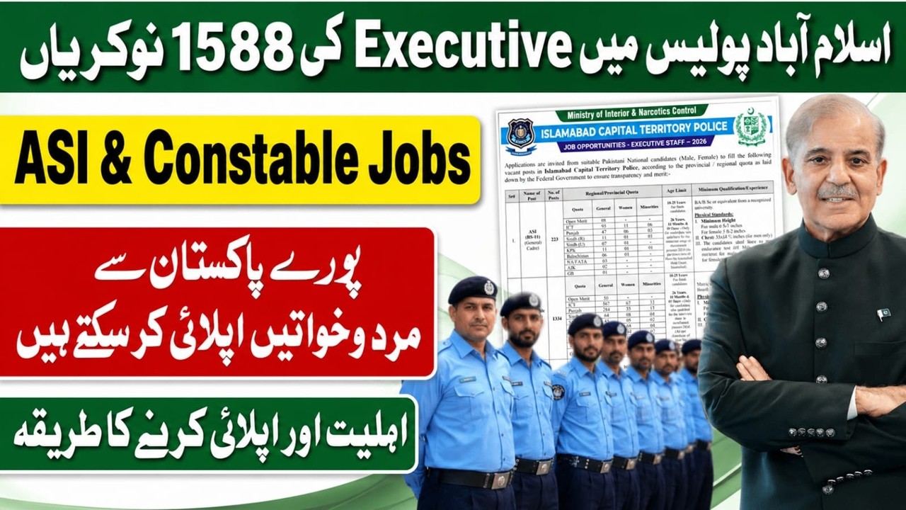 Islamabad Police Jobs 2026 Online Apply | ICT Police Jobs 2026 | Latest Jobs in Pakistan 2026 Today