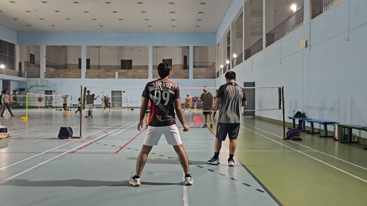 Samar & Abdul Vs. Sheraz & Hunain Badminton Doubles Match 1/2
