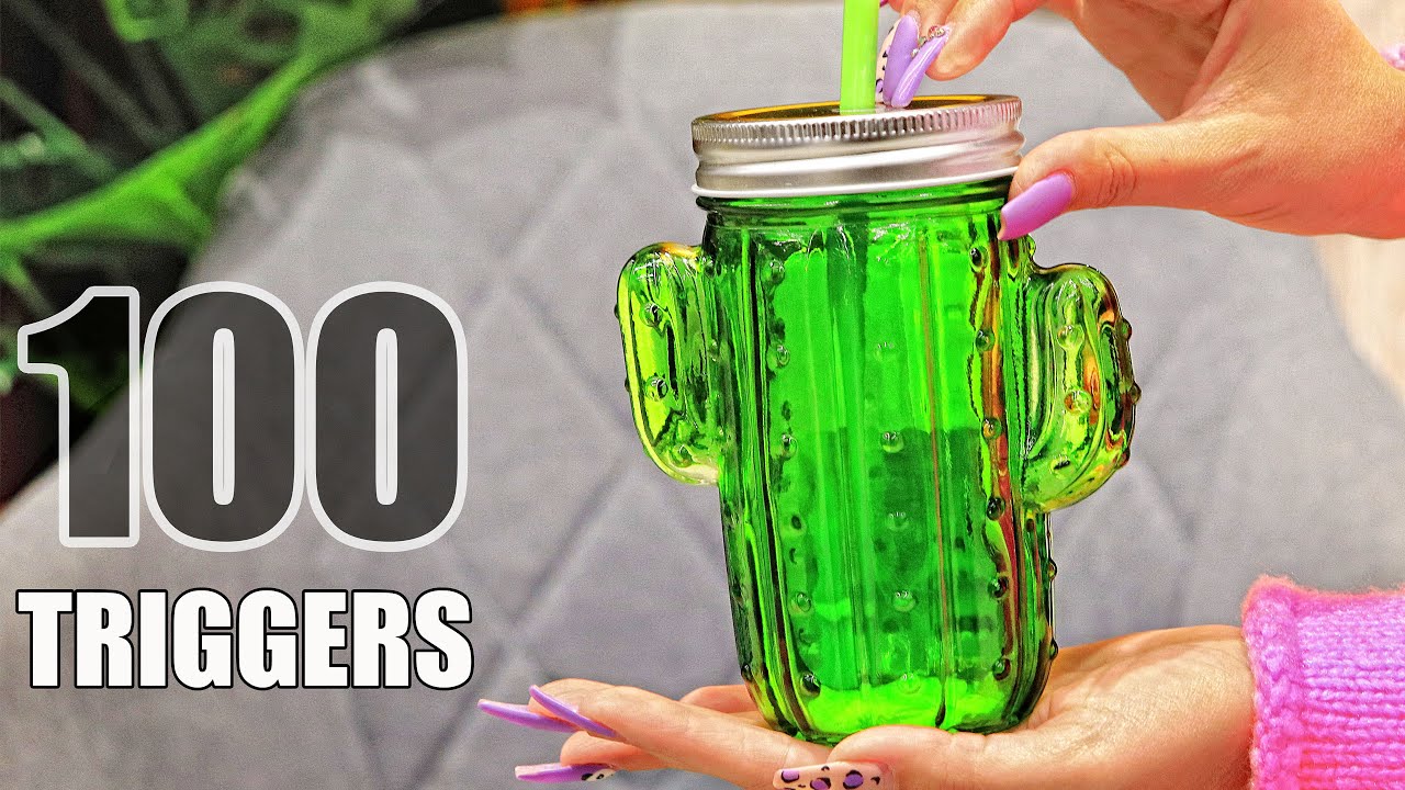 ASMR 100 TRIGGERS in 8 minutes for SLEEP Tingles | АСМР 100 триггеров за 8 минут 100% МУРАШКИ