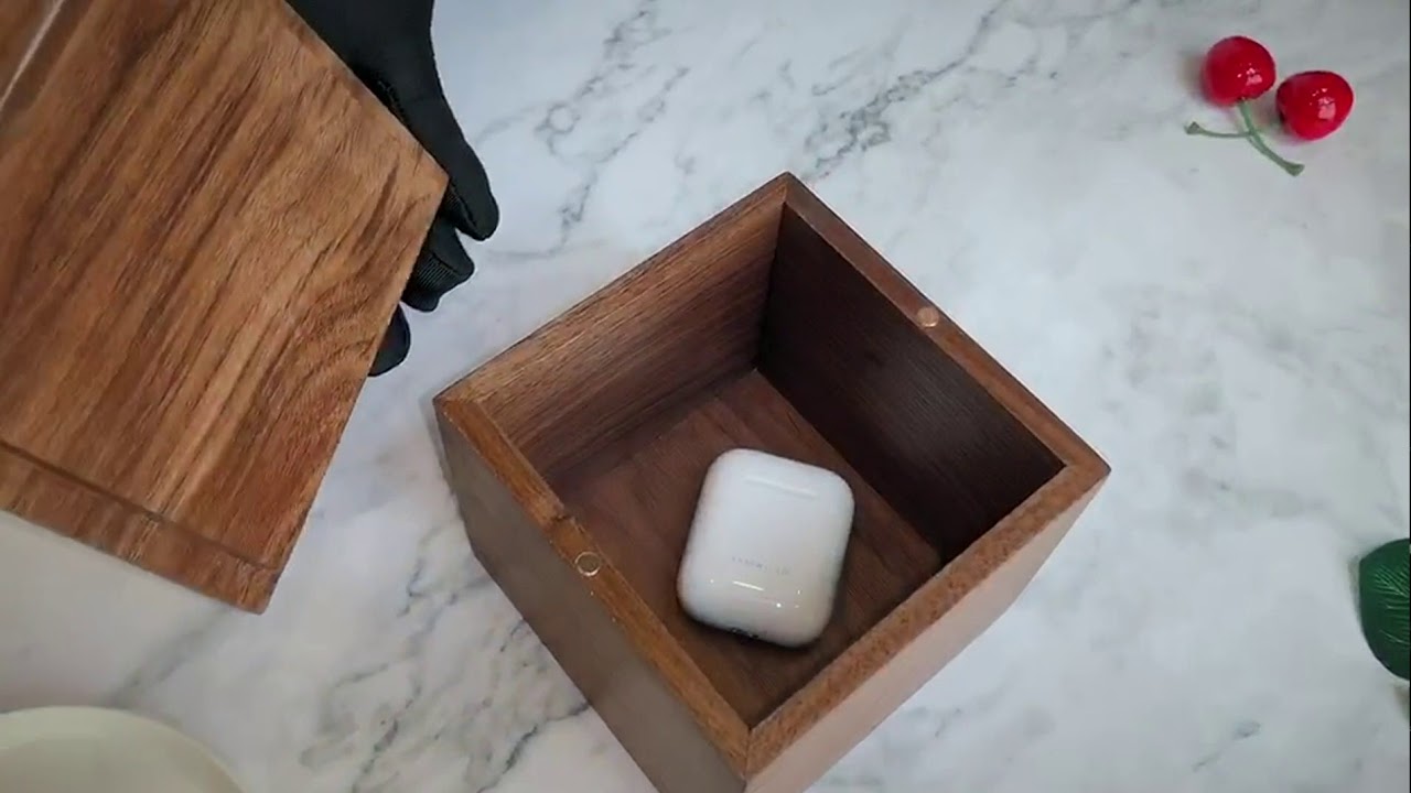 Drawer Organizer Storage Box Black Walnut Wood