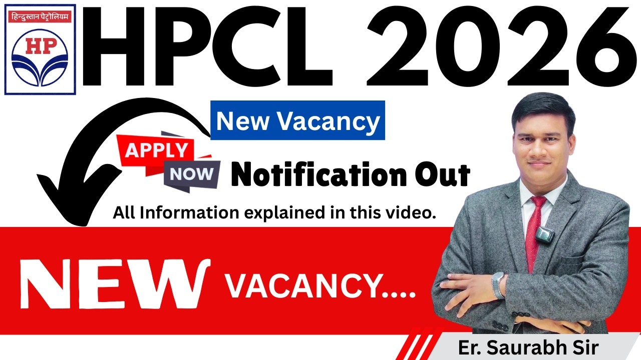 HPCL New Recruitment 2026 | Diploma & B.Sc Candidates | Vacancy Update | Er Saurabh Sir |SK Tutorial