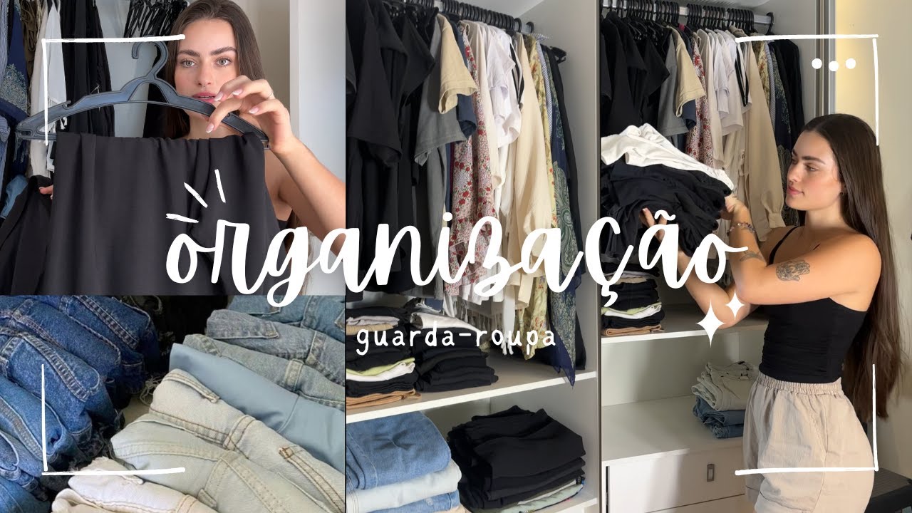 ORGANIZANDO meu GUARDA-ROUPA | tour, minhas peças, dicas praticas e + | pt.1