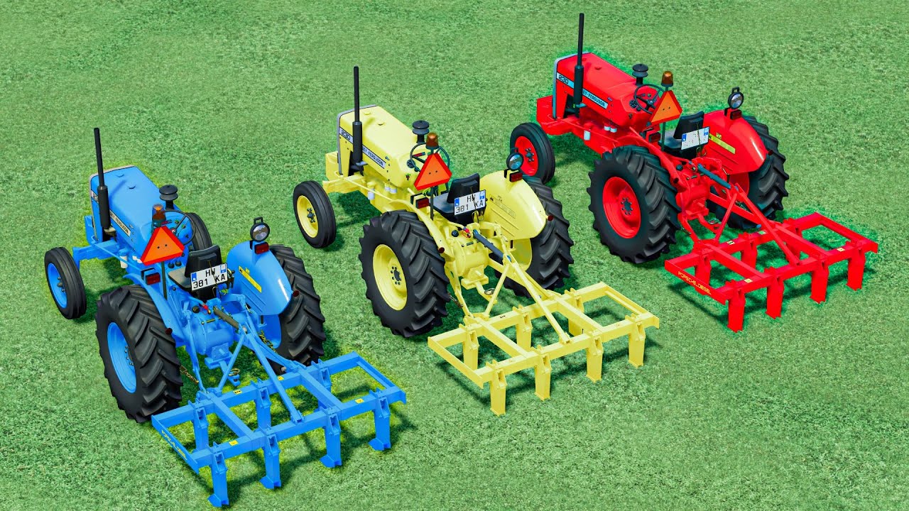 Work with Colors - CULTIVATING with  Massey Ferguson Mini Tractor | Farming Simulator 22