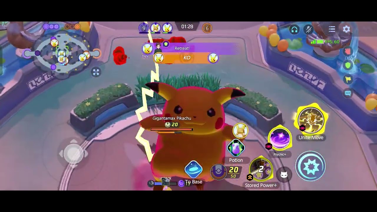 #pokemonunite GAMEPLAY With Only Picchu #pokemon #pokemonchannel #augmentedrealitygame #mobilegame