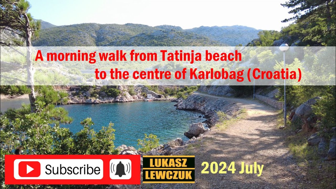 Walking tour in Karlobag (Croatia). From Tatinja beach to the town centre | Chorwacja [2024 July]