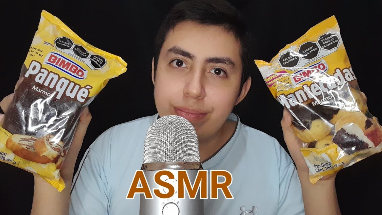 ASMR Comiendo Panque y Mantecadas BIMBO Marmol (Mouth Sounds + Susurros) 🍞🧁