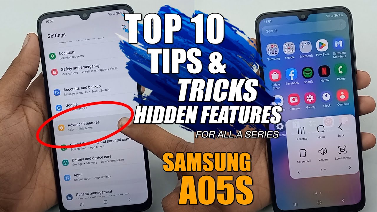 Samsung Galaxy A05s Top 10 Tips & Tricks Hidden Features