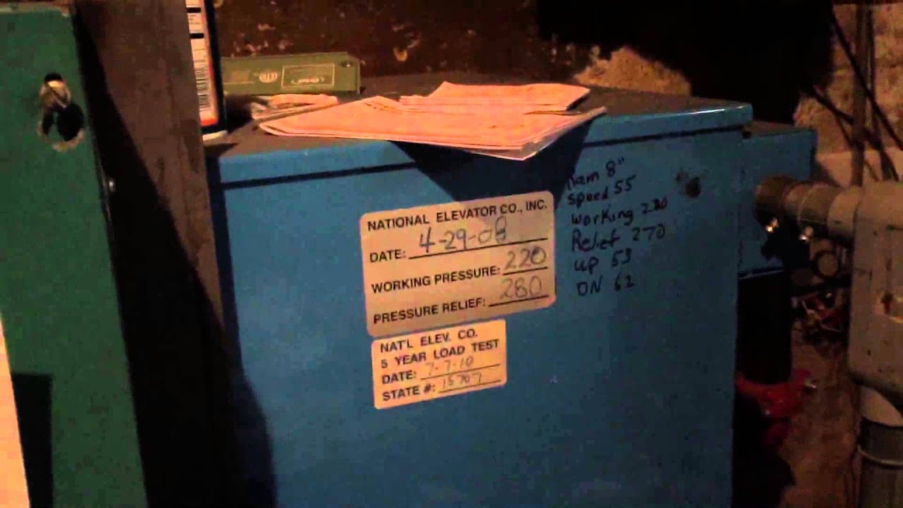 Antique Otis/Dover/National? Hydraulic Manually-Controlled Elevator Machine Room