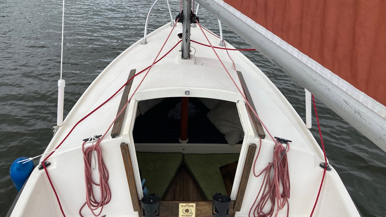 13. Trailer Sailer (Compac 16).  New cabin, new deck cleats, training First Mate. Last sail of 2021.