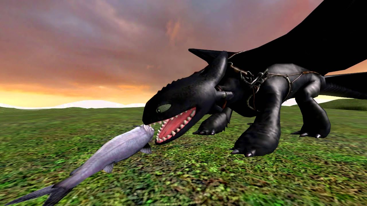 [SFM] Larry Koopa and Toothless Eat Fish