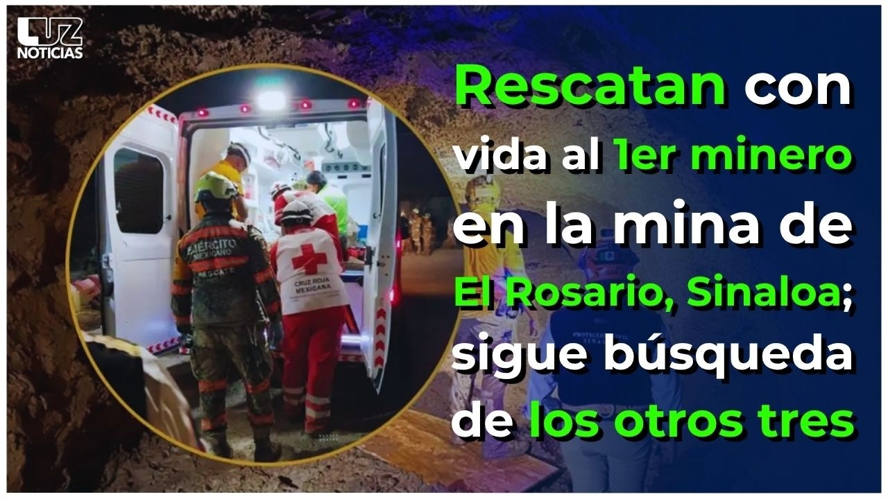 Rescatan al primer minero con vida en El Rosario tras cuatro d&iacute;as de intensa b&uacute;squeda.