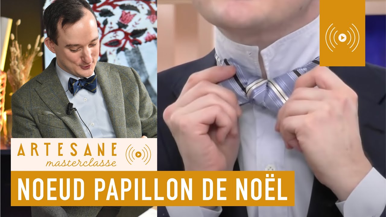 Créez votre noeud papillon de Noël depuis une cravate avec Julien Scavini !
