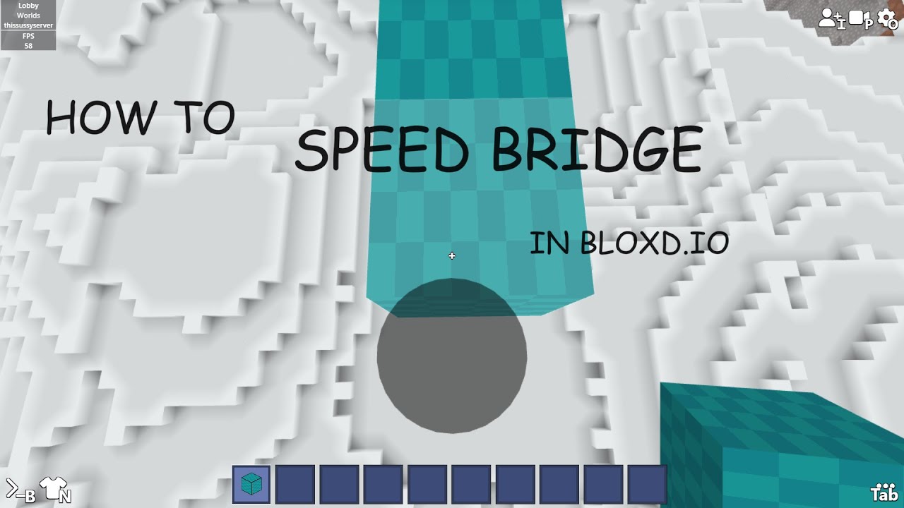 How to SPEED BRIDGE in Bloxd io!!! (Bloxd.io)