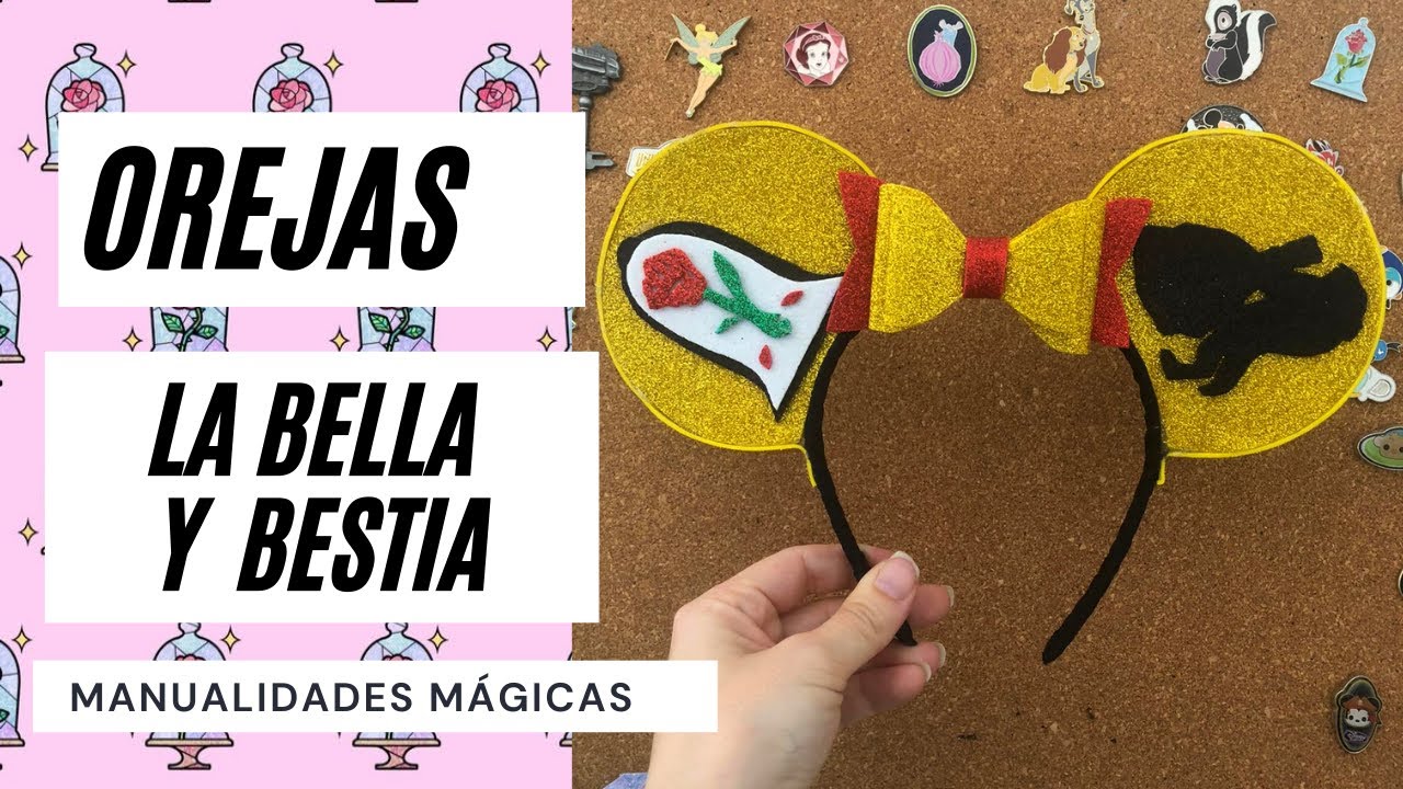 Orejas Mickey La Bella y La Bestia Tutorial
