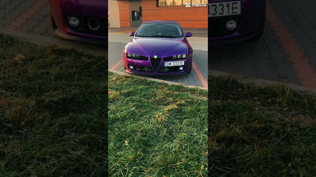 Folia samochodowa New Vision. Alfa Romeo 159 oklejone folią fioletowy metallic.
